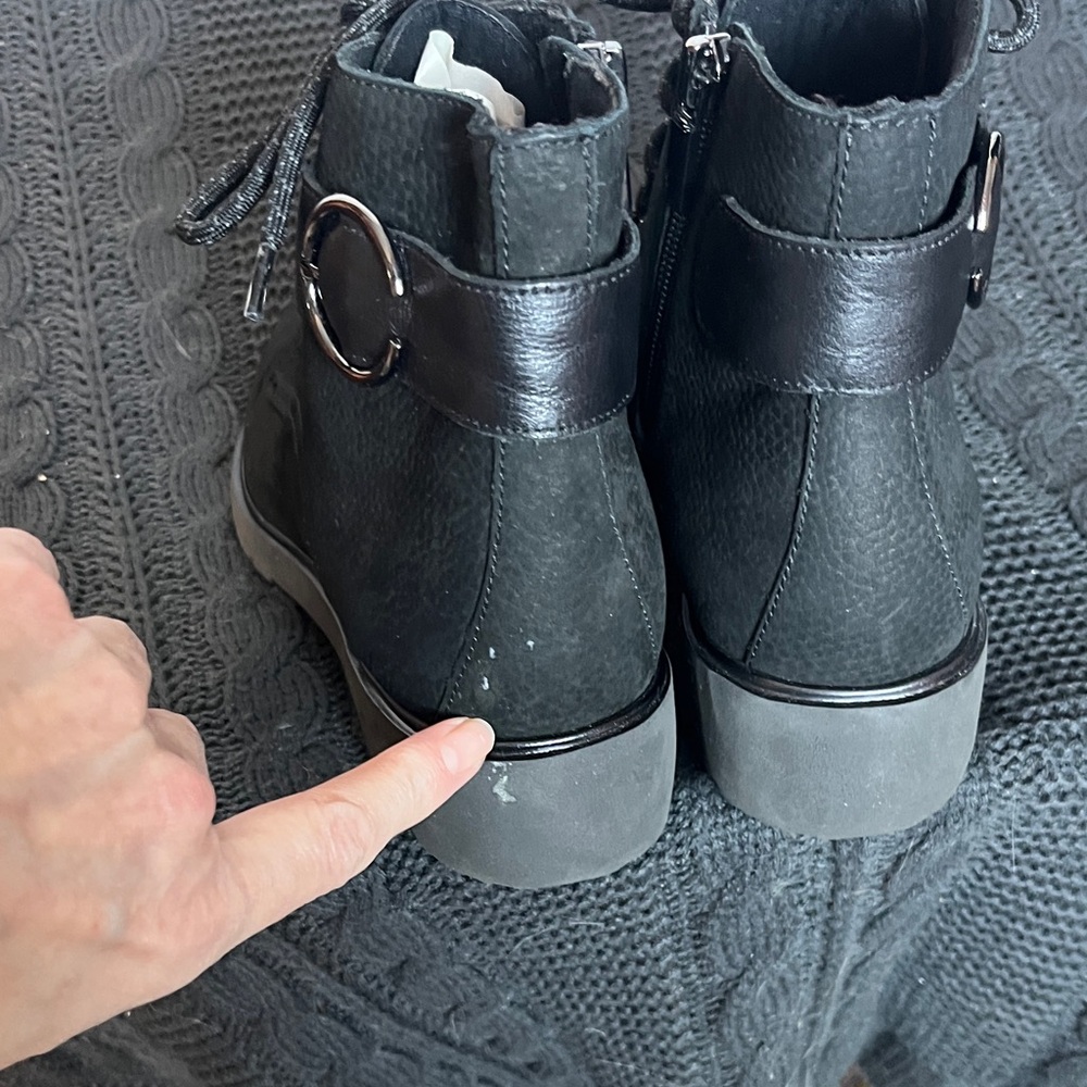 NWT Munro Bradley II Black Lace Up Boots for Women - Picture 5 of 11